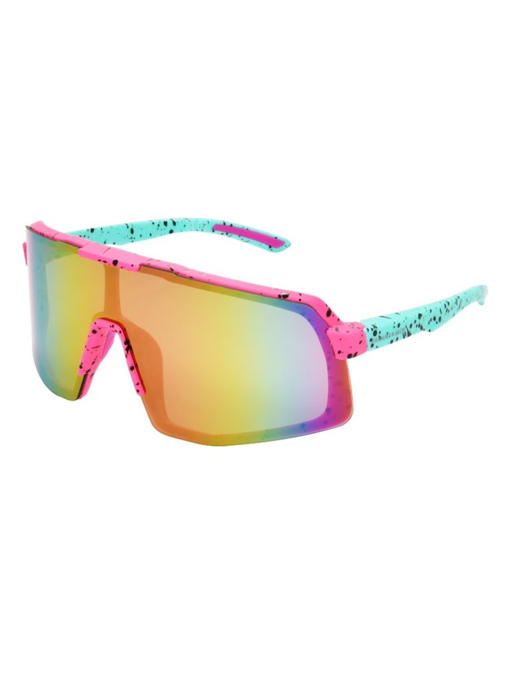 NWT Panama Jack x Foster Grant Pink Aqua Rainbow Shield Sunglasses